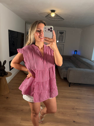 Musselin Bluse Celinea Gestreift