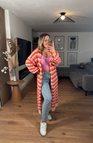 Strickjacke Jelva Lang