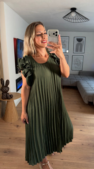 Midikleid Vaiana mit Plisseefalten