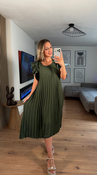 Midikleid Vaiana mit Plisseefalten