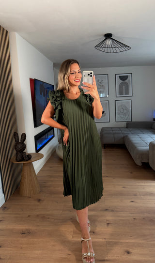Midikleid Vaiana mit Plisseefalten