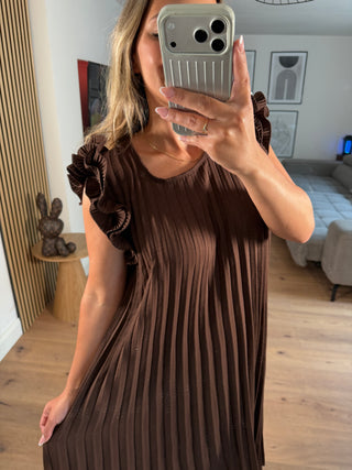 Midikleid Vaiana mit Plisseefalten