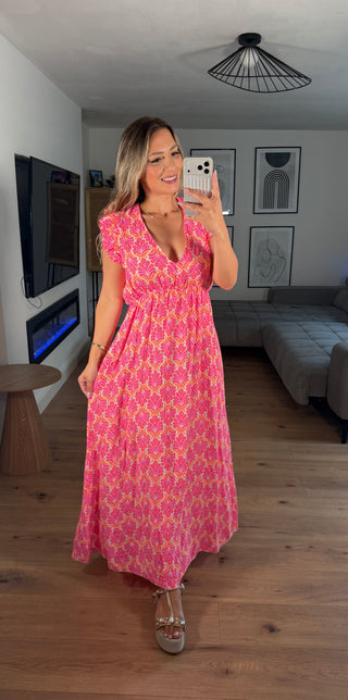 Musselin Boho Maxikleid Liza