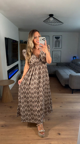Musselin Boho Maxikleid Liza
