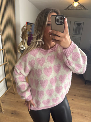 Pullover Anouk mit Herzmuster