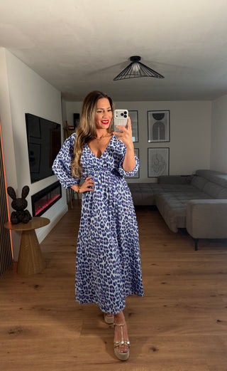 Musselin Maxikleid Leo Azalea Langarm