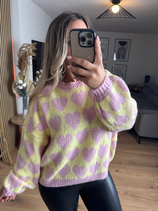Pullover Anouk mit Herzmuster