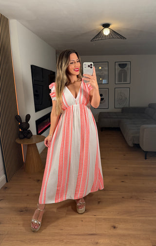 Musselin Maxikleid Azteken