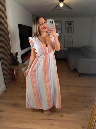 Musselin Maxikleid Azteken