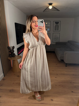 Musselin Maxikleid Azteken