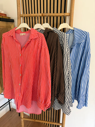 Musselin Bluse Lucinde Gestreift