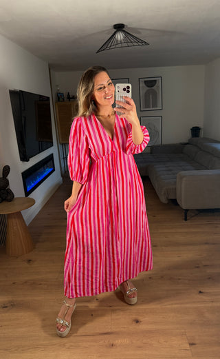 Musselin Maxikleid Brisa Gestreift