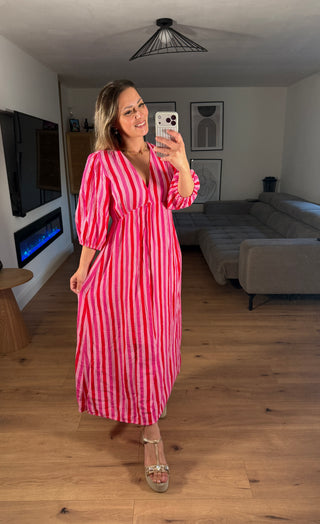 Musselin Maxikleid Brisa Gestreift
