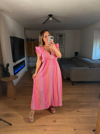 Musselin Maxikleid Azteken