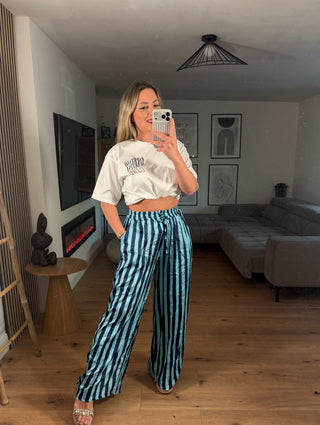 Satinhose Olyra Gestreift