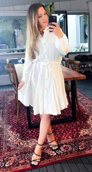 Musselin Kleid Grace Weiß