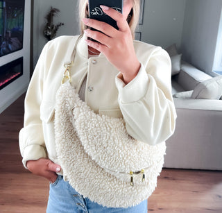 Jacke Frida Bomber Kurz Creme