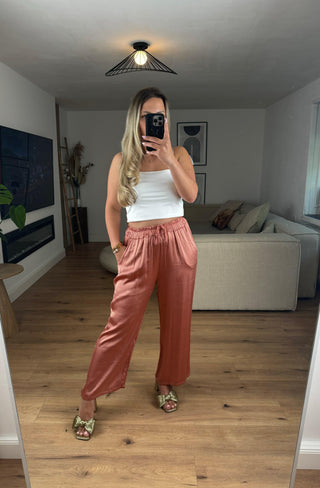 Satin Hose Agnes Rosa